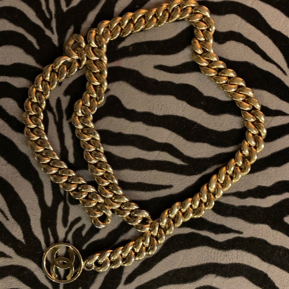 CHANEL Accessories - Chanel Vintage 1990 Chunky Chain Double Waist Belt